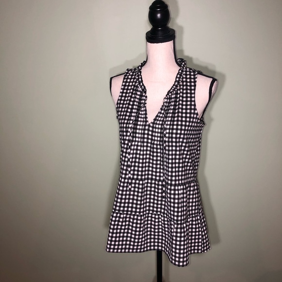 Sanctuary Tops - Sanctuary Small Gingham Plaid Ruffle Tank Tiered